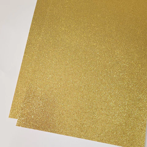 Papel Glitter Dourado A4 - 180g - OffPaper