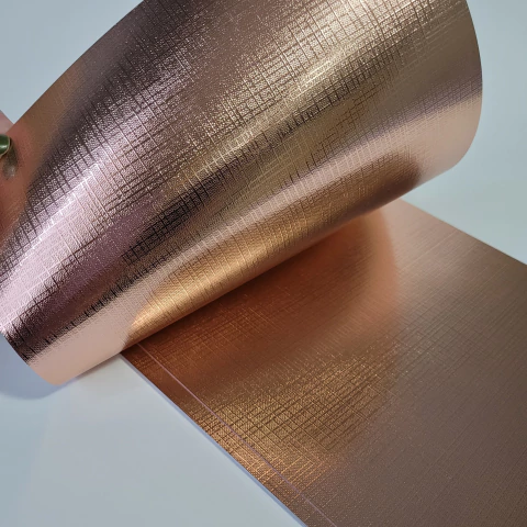 Papel Lamicote Rose Gold Telado - Metallik A4 250g - Unidade