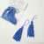 Tassel 70mm em poliéster com 5 unidades - Azul Royal