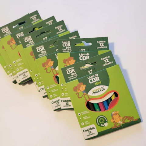 Mini Lápis de Cor Leonora 12 cores