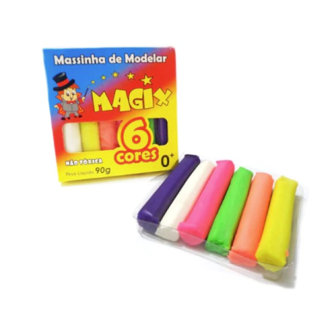 Massinha de Modelar 6 cores 90g - Magix
