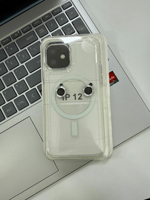 Case Magsafe con protectores de camara - TRANSPARENTE - Iphone 12