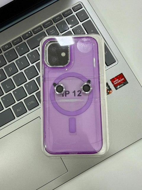 Funda magsafe con protectores de camara - LILA - Iphone 12
