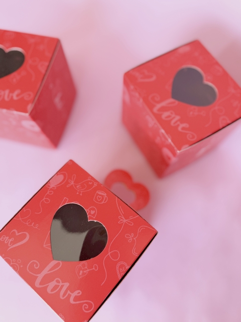 ESTUCHE CUBO CORAZON PACK X 10 UNIDADES