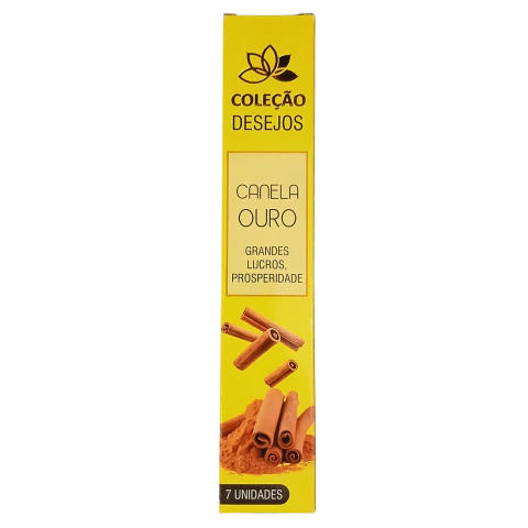 INCENSO CANELA OURO 7 VARETAS COLECAO DESEJOS - comprar online