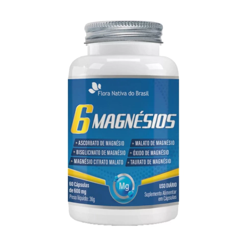6 MAGNÉSIOS 60 CÁPSULAS FLORA NATIVA