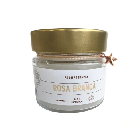 VELA AROMATICA ROSA BRANCA 140G ATRIA - comprar online