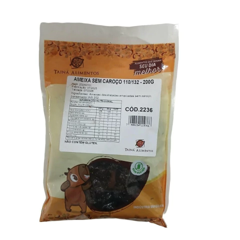 AMEIXA SEM CAROÇO SEM GLÚTEN 200G TAINÁ - comprar online