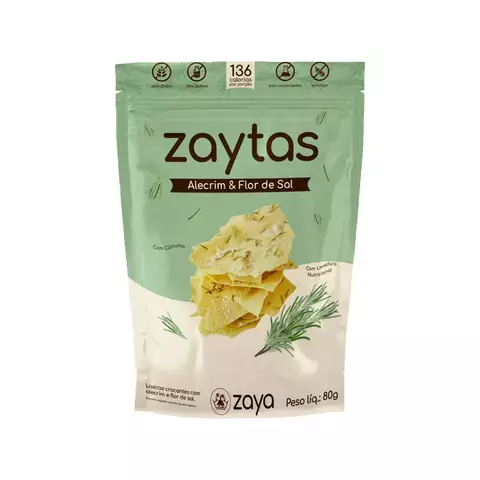 BISCOITO ZAYTAS ALECRIM E FLOR DE SAL 80G - comprar online