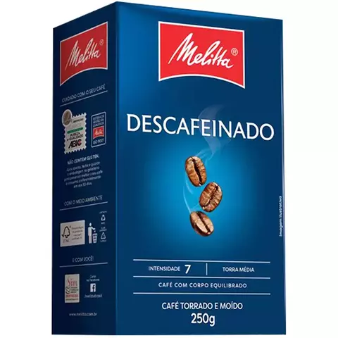 CAFÉ MELITTA EM PÓ DESCAFEINADO 250GR - comprar online