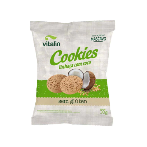 COOKIES LINHACA DOURADA C/ COCO 30G VITALIN - comprar online