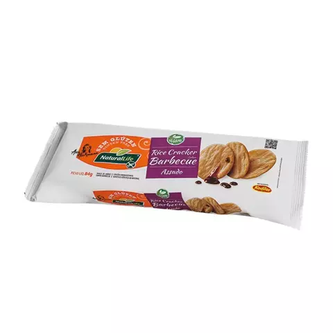 RICE CRACKER BARBECUE SEM GLÚTEN 84G NATURAL LIFE - comprar online