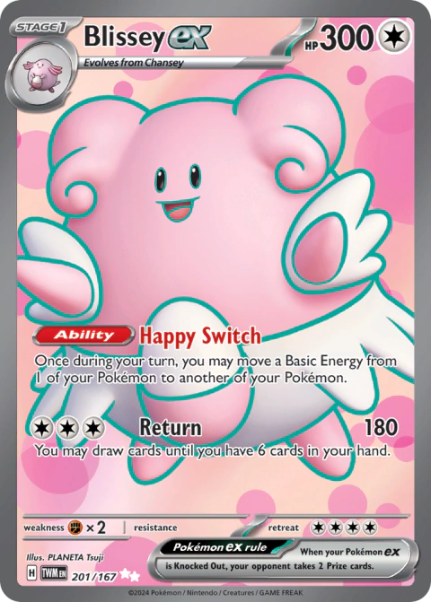 blissey ex rev. holo 201/167