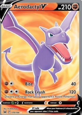 aerodactyl v rev. holo 179/196