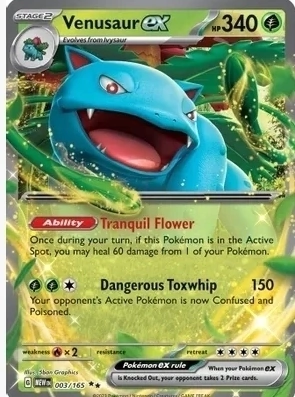VENUSAUR EX 003/165 REV. HOLO