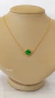 Corrente Veneziana Trevo Verde- BANHADA NO OURO 18K