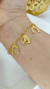 Pulseira Elos Com Ferradura e Cavalos - BANHADA NO OURO 18K - comprar online