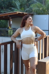 Short Crystal Off white
