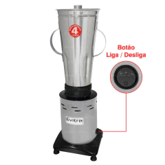 Liquidificador Baixa Rotação Industrial 700w 4L em Inox - comprar online