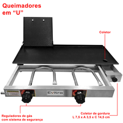 Chapeira Industrial Casual 70x30 em inox 2mm - comprar online