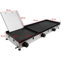 Chapeira Industrial Semiprofissional 90x30 em inox 2mm - Evitra