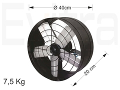 Exaustor Baixa Vazão 40cm para cozinha industrial - comprar online