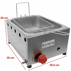 Fritador para Batata Frita 1 Cuba em Inox a gás - Evitra