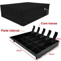 Gaveta De Dinheiro Preta Em MDF na internet