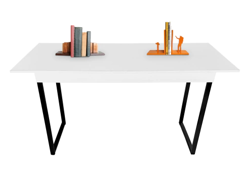 Mesa De Pc Industrial Pé De Metal E Madeira 135x60 Ferro