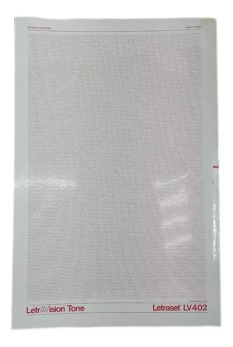 Letrasvision Tone Letraset Retícula Adesiva Folha 25x38cm LV402 Vermelho