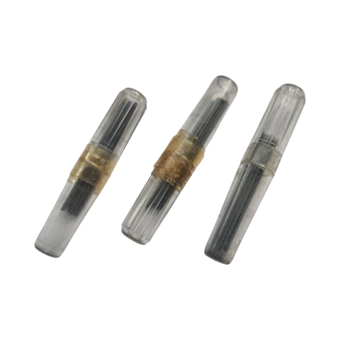 3 Vintages estojos plástico com oito grafites minas 1.18mm