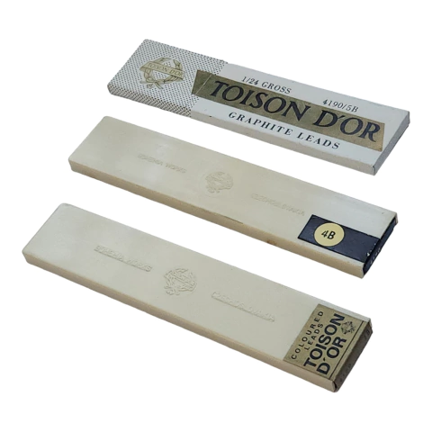 3 Estojos Grafite Minas 2.5mm Koh I Noor Toison Dor 3b 4b 5b