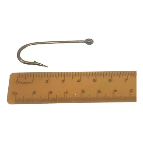 Antigo Anzol Yamamoto No 6 Do Japão - Caixa Com 100 Anzóis