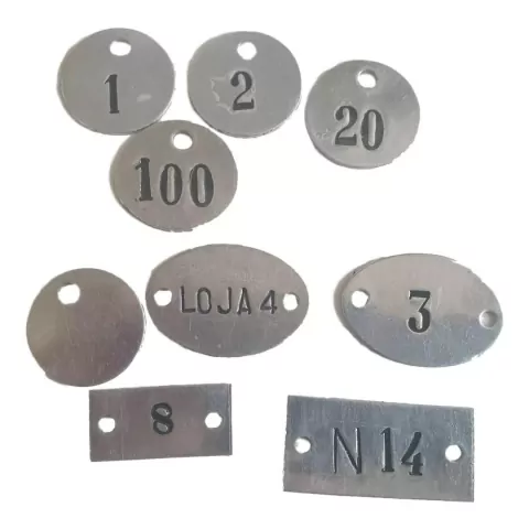 200 Etiquetas Fichas Numeradas Alumínio 001 A 200