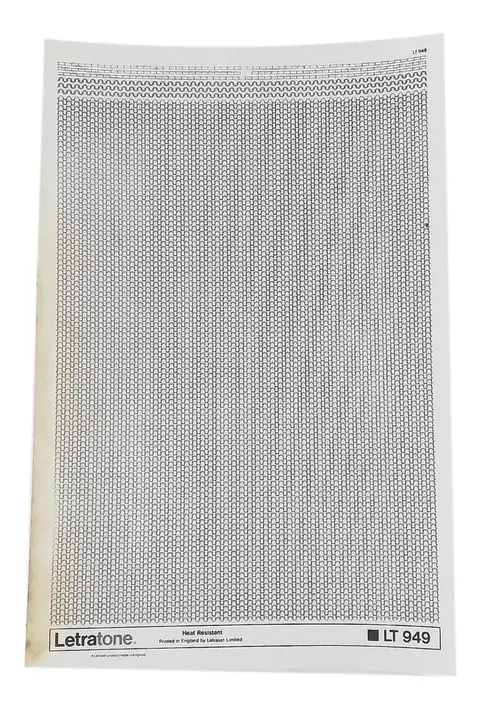 Letraset Letratone 25 X 38cm Retícula Auto Adesiva 949