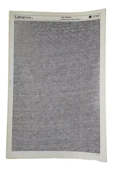 Retícula Letratone Letraset Adesiva Folha 25 X 38cm LT135