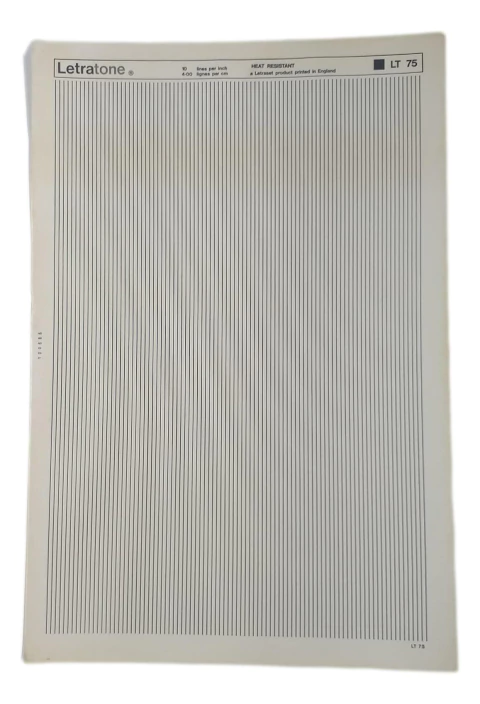 Letraset Letratone 25 X 38cm Retícula Adesiva 75