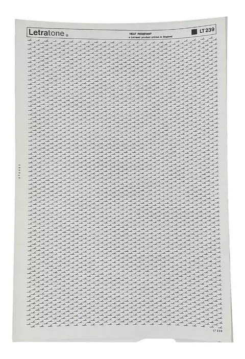 Retícula Letratone Letraset Folha 25 X 38cm Adesiva Ref. 239