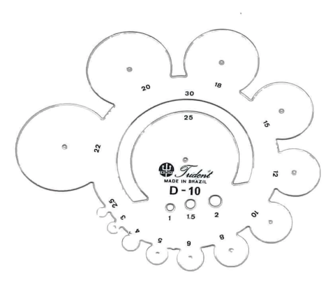 Gabarito Desenho Trident De Raios Ou Arcos D-10
