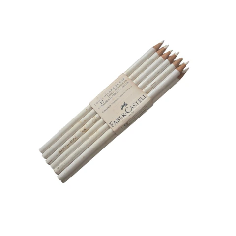 12 Antigos Lápis Cor Branco Faber-Castell Lápis Johann Faber