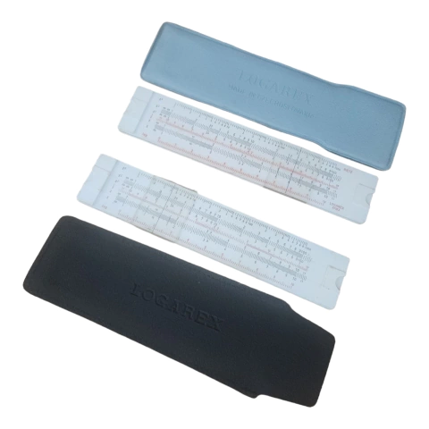 2 Réguas De Cálculo Com Estojo E Manual Koh I Noor Logarex