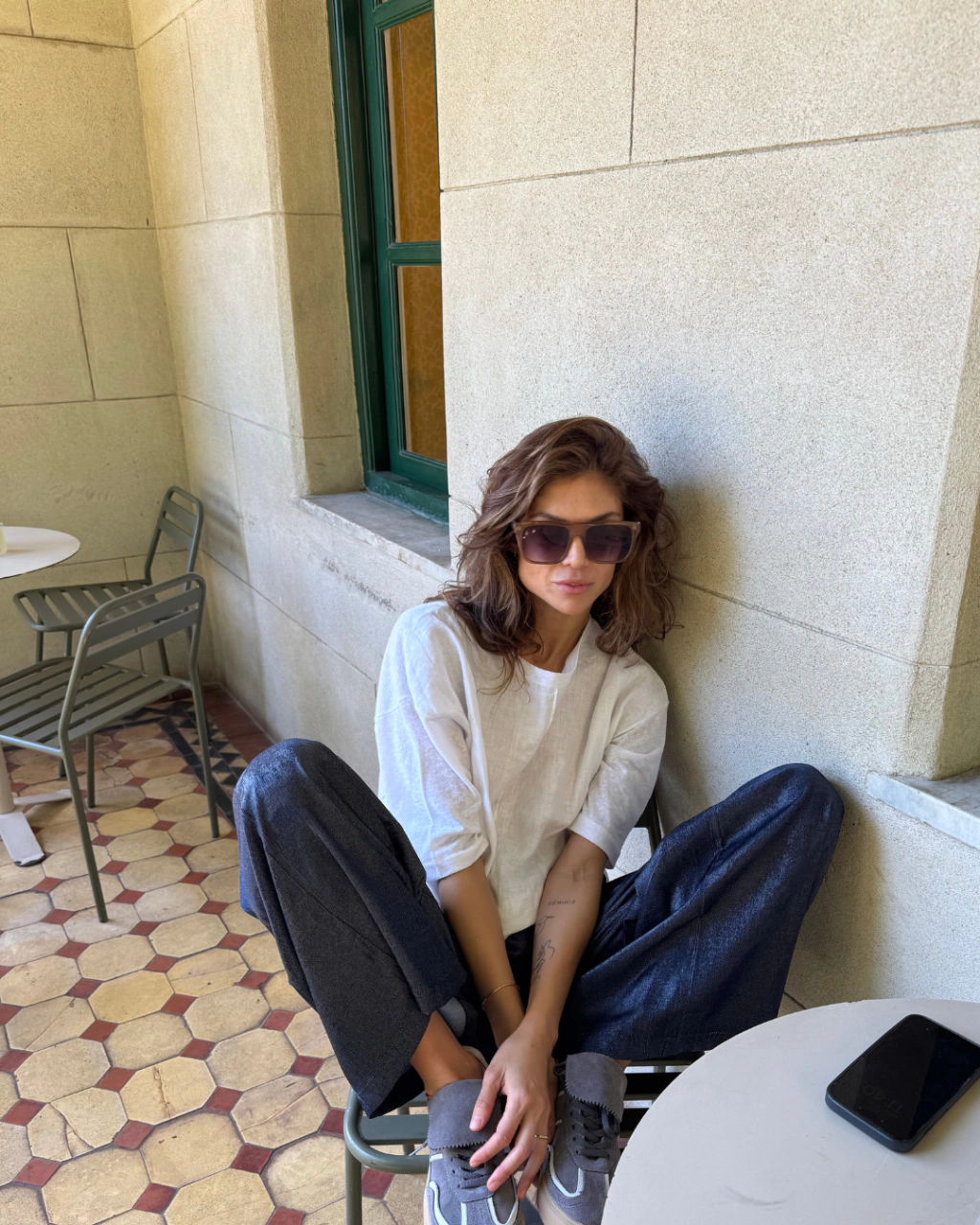 Pantalon denim foil