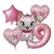 Disney Gata Marie Balões Set, Número Idade Balão, Decoração de Festa, 80cm