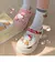 Crocs de EVA Hello Kitty de Sola Grossa antiderrapante, Tamanho já Convertido ao Padrão BR na internet