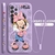 Capa de telefone com cordinha Minnie para Samsung Galaxy A73 A54 A34 A53 A33 A52 A32 A22 A71 A51 A21S 4G 5G