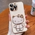 Capa para Celular Sanrio Hello Kitty Com Suporte Espelho para iPhone 11, 12, 13, 14 Pro Max, Mini, XR, XS, X, 8, 7, 6