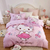 Imagem do Sanrio Hello Kitty Conjunto de Cama, todo de algodão, 3 ou 4 peças. Capa de Colcha