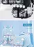 Mochila Sanrio Cinnamoroll Estudante Infantil, Colegial, Bolsa Material Escolar de Grande Capacidade. Acompanha 22 Itens de Papelaria.