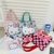 Imagem do Bolsa de lona Hello Kitty, zíperh, grande capacidade, bolsa de ombro e Necessaire 2 peças