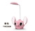 Disney Stitch LED Luminária com apontador de lápis, dobrável luz, USB Recarregável na internet